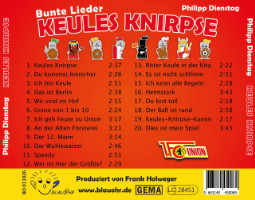 CD Cover Bunte Lieder Keules Knirpse hinten